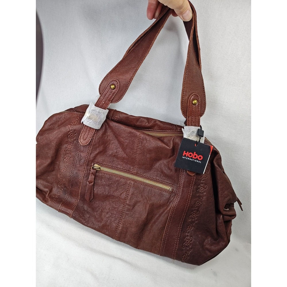 Hobo International Visalia Shoulder Bag NWT Mocha Brown Leather Satchel Purse